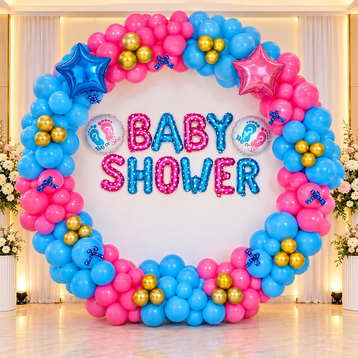 Baby Boy Girl Balloon Shower Decor