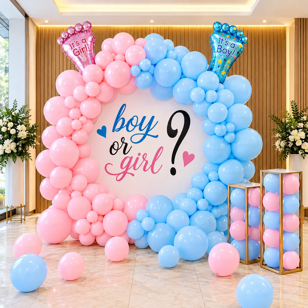 Pink Sky Blue Baby Shower Decoration