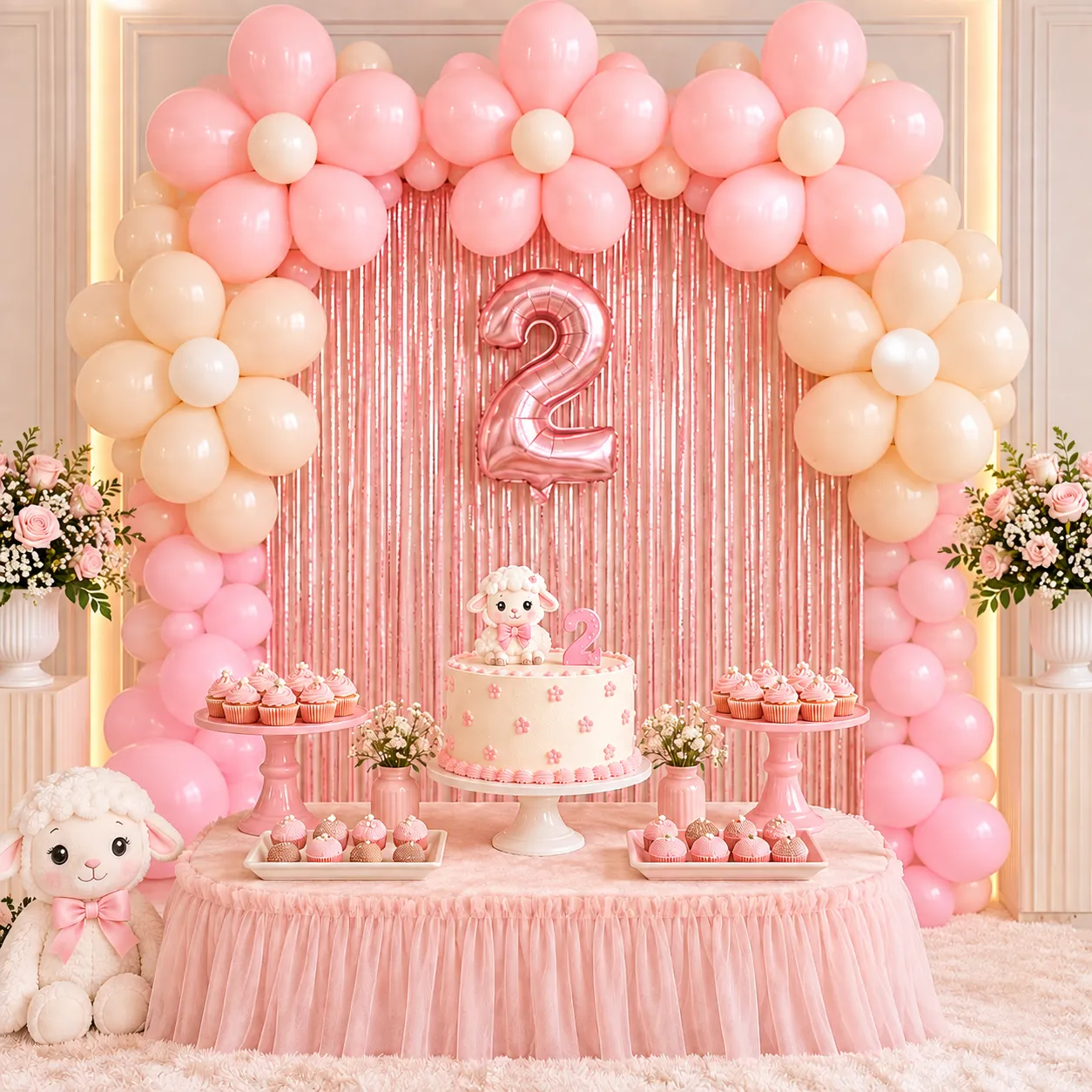 Pastel Pink Birthday Decoration