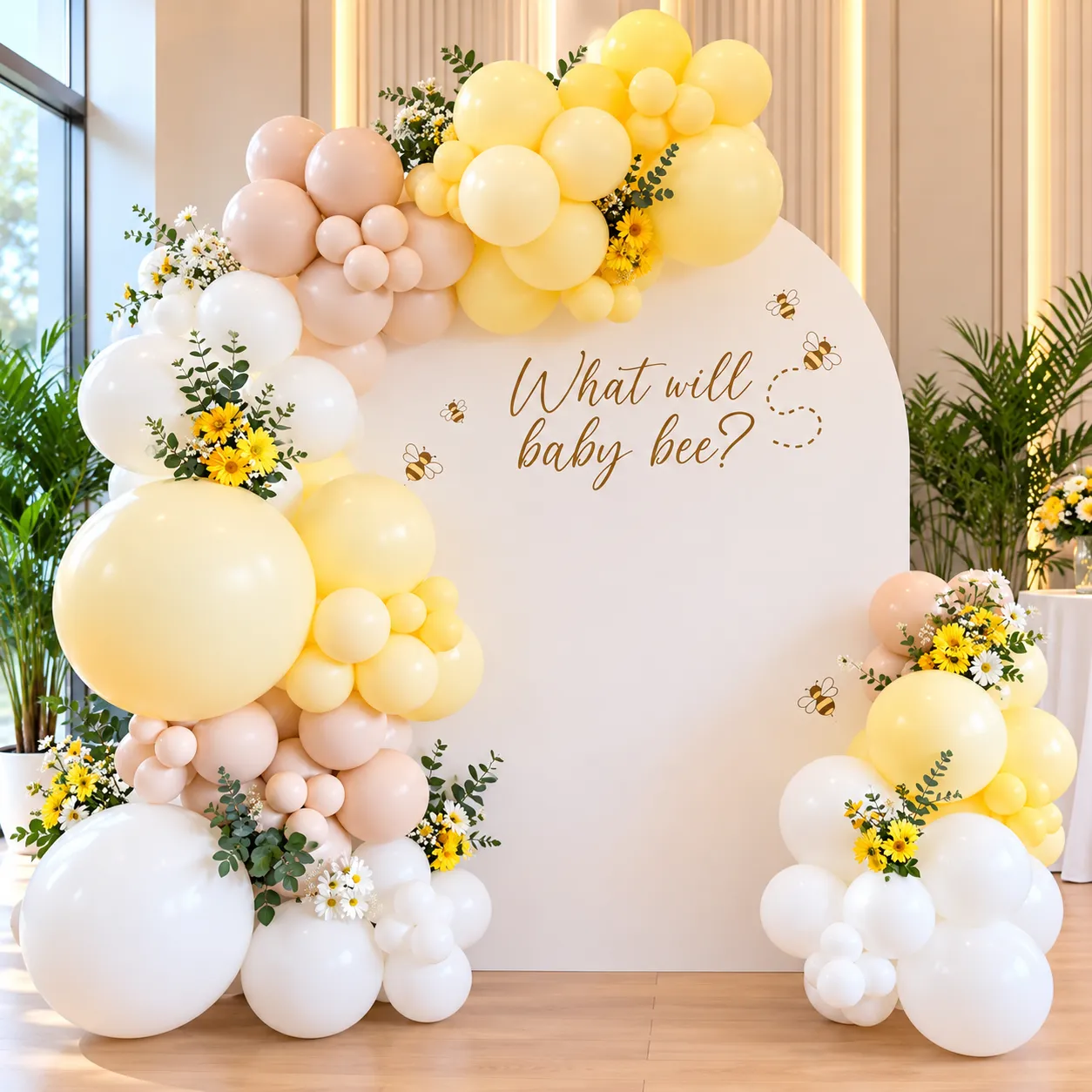 Pastel Yellow Floral Baby Shower Decoration