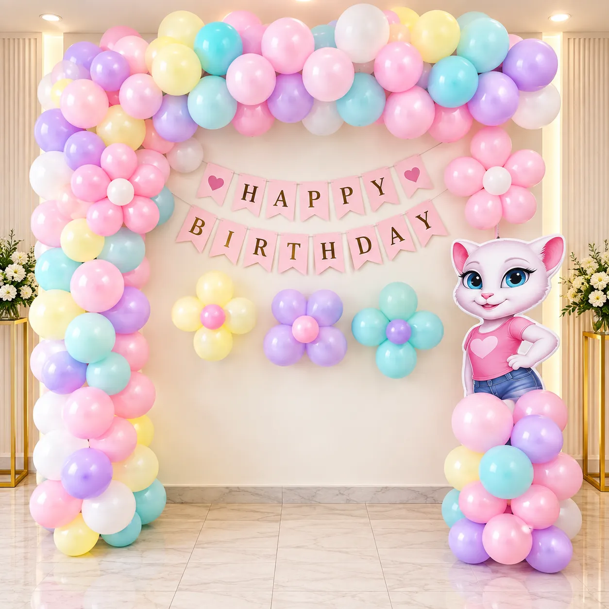 Multicolor Pastel Birthday Decoration