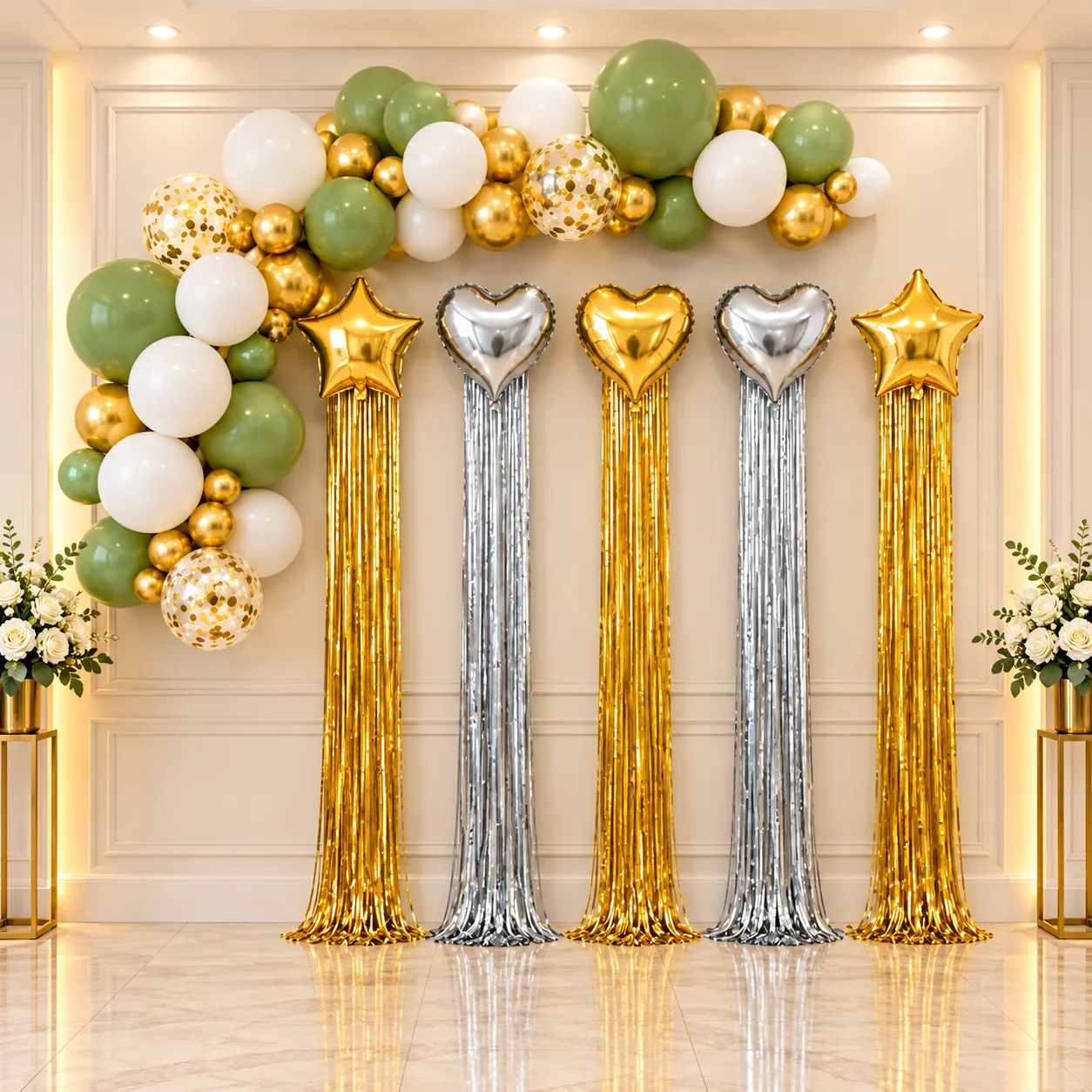 Retro Green Gold Wall Decoration