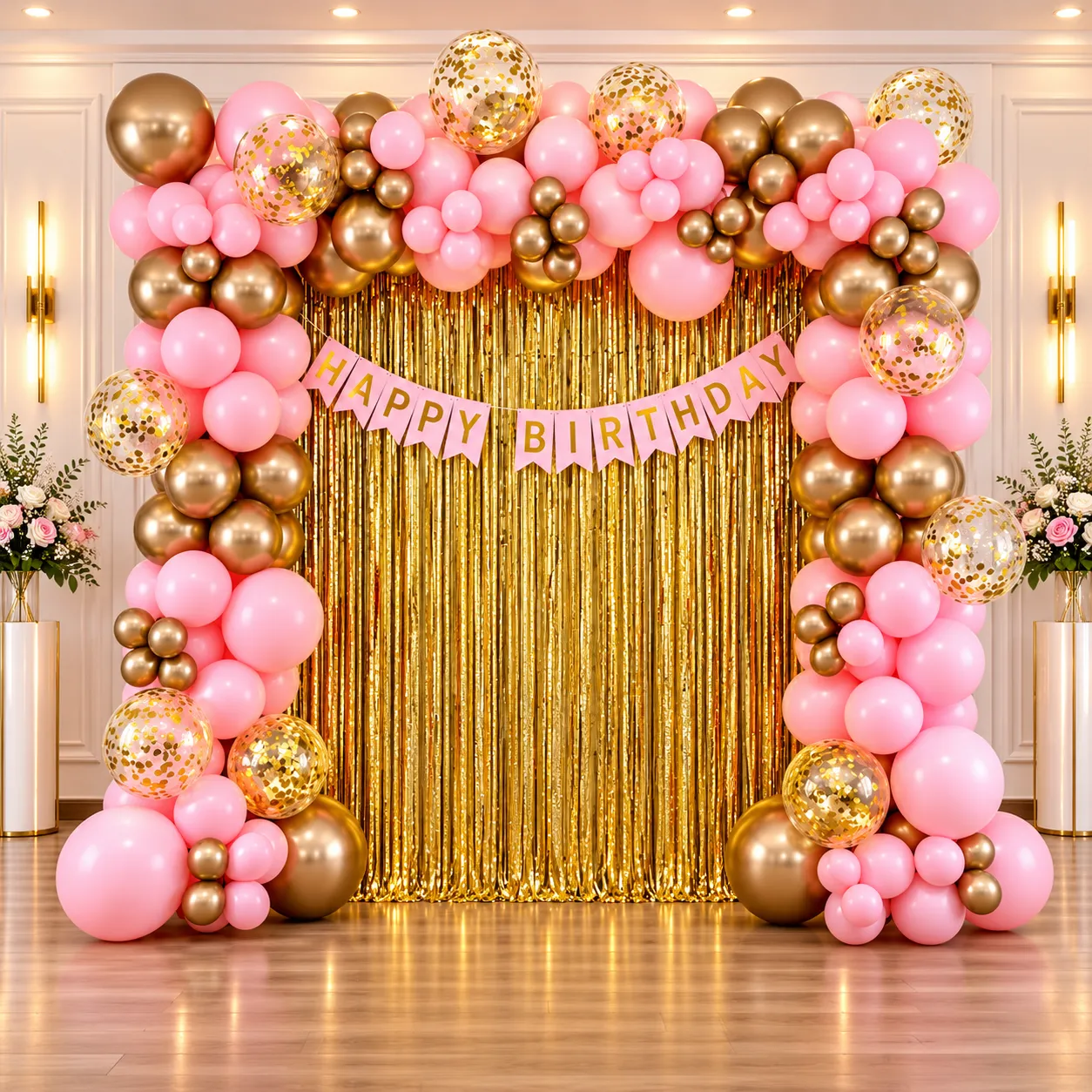 Luxury Pink Rosegold Birthday Decor