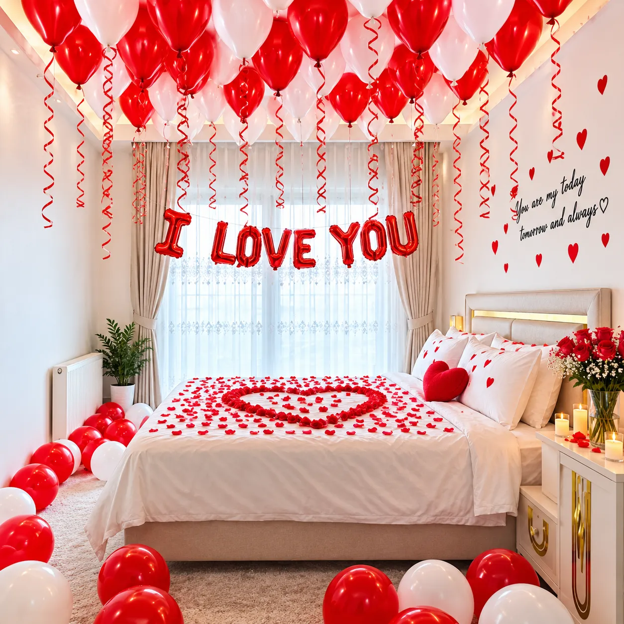 Red White Romantic Love Decoration