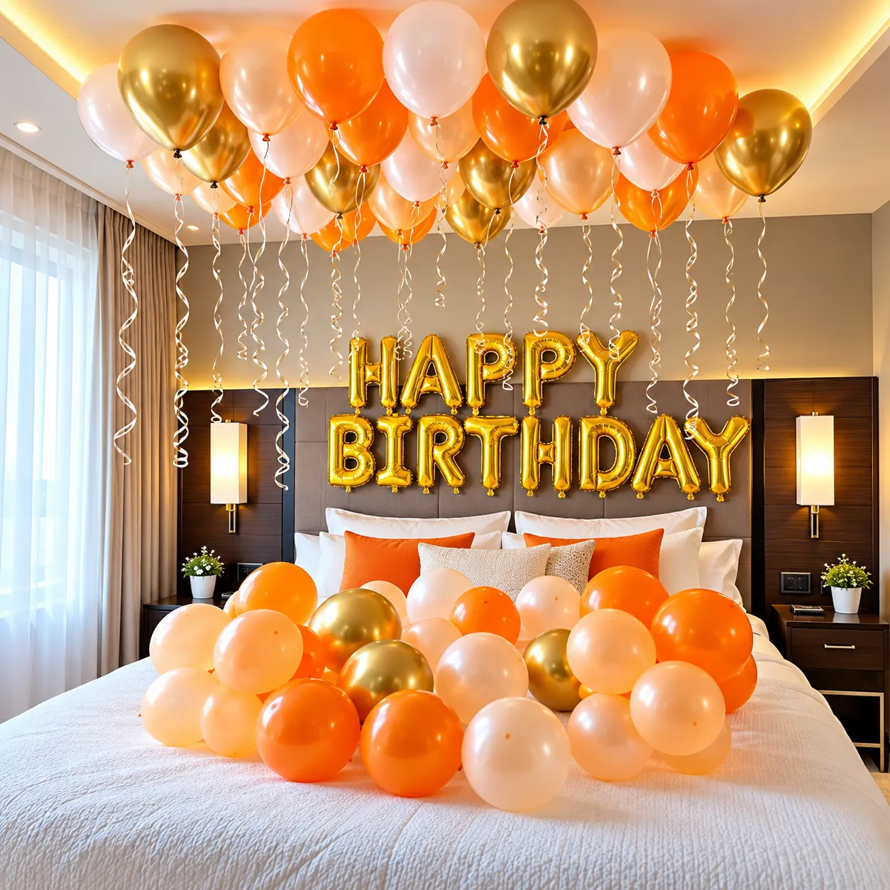 Pink Gold Multicolour Birthday Decoration