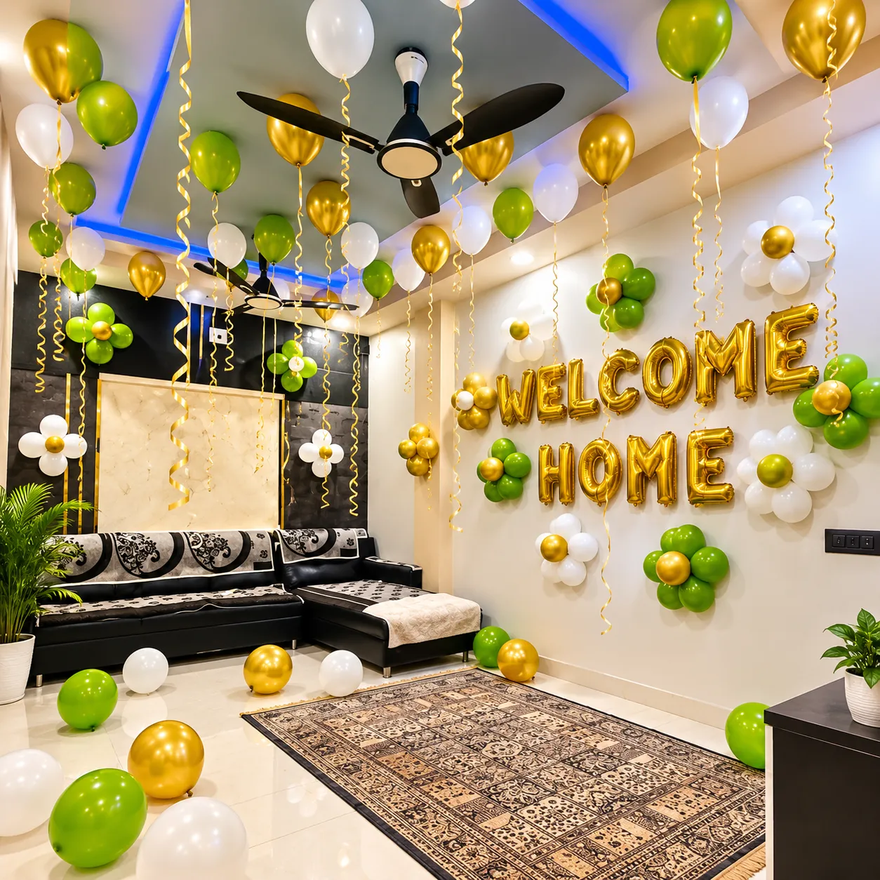 Green Gold Welcome Home Decoration