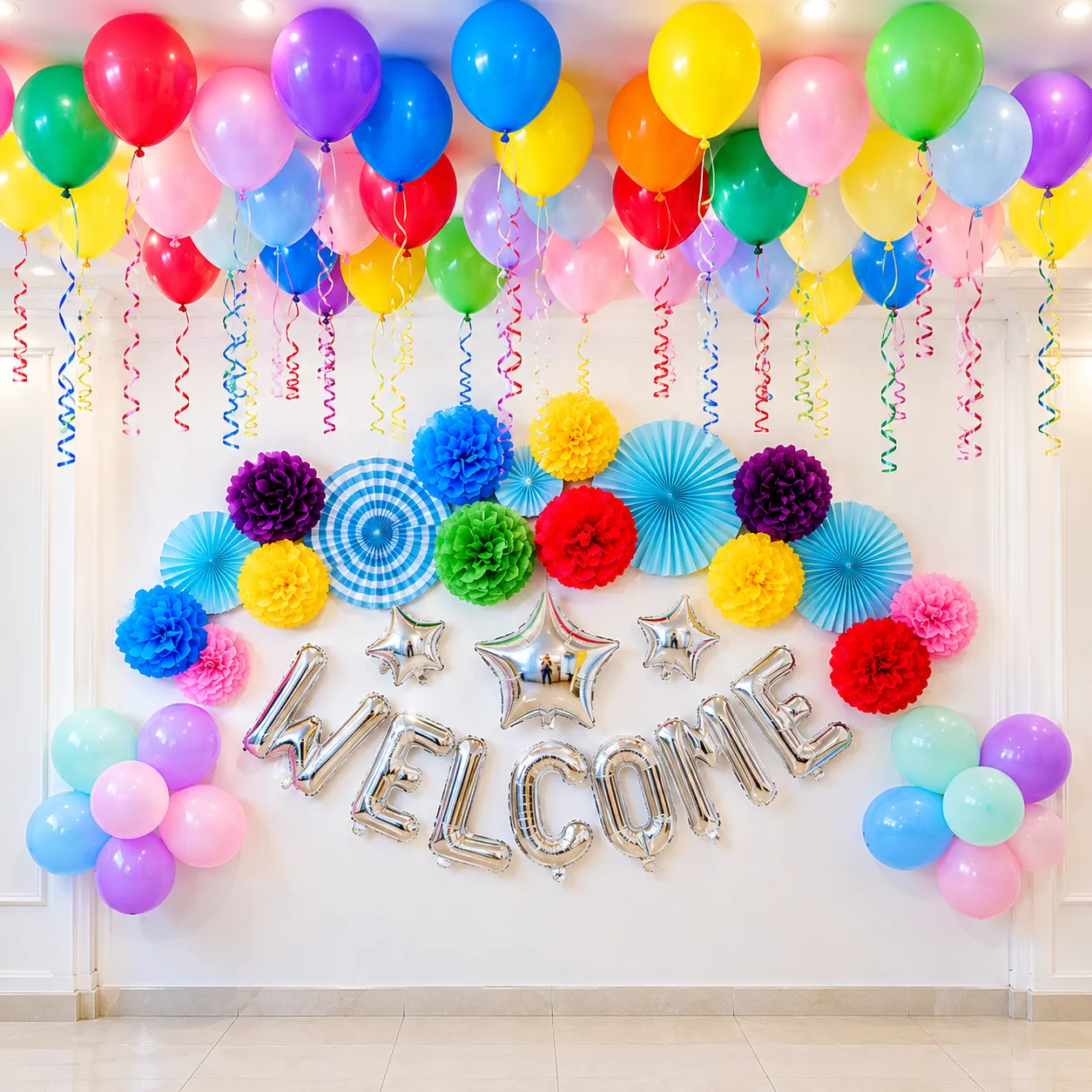 Multicolor Welcome Balloon Decoration