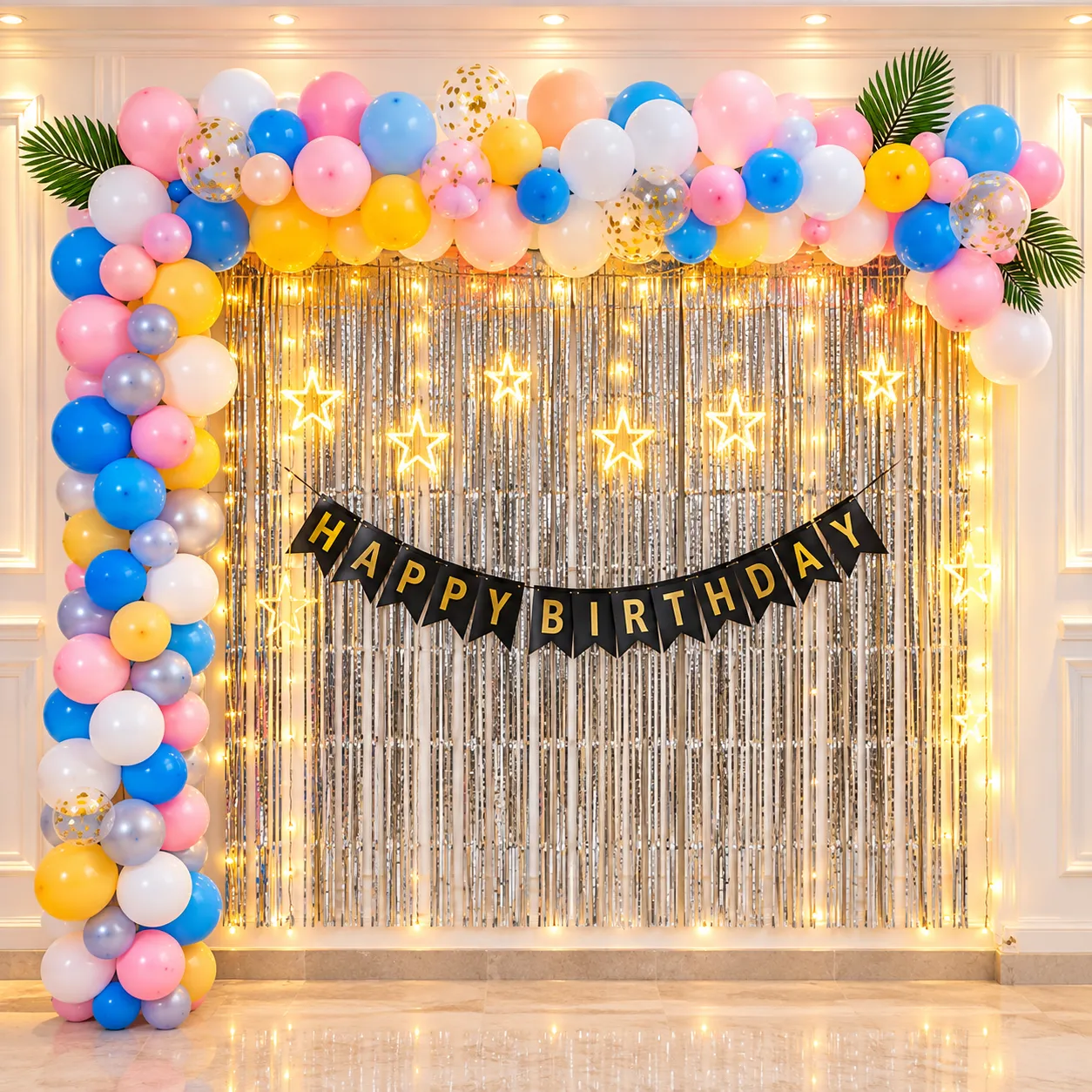 Multicolor Birthday Balloon Decoration