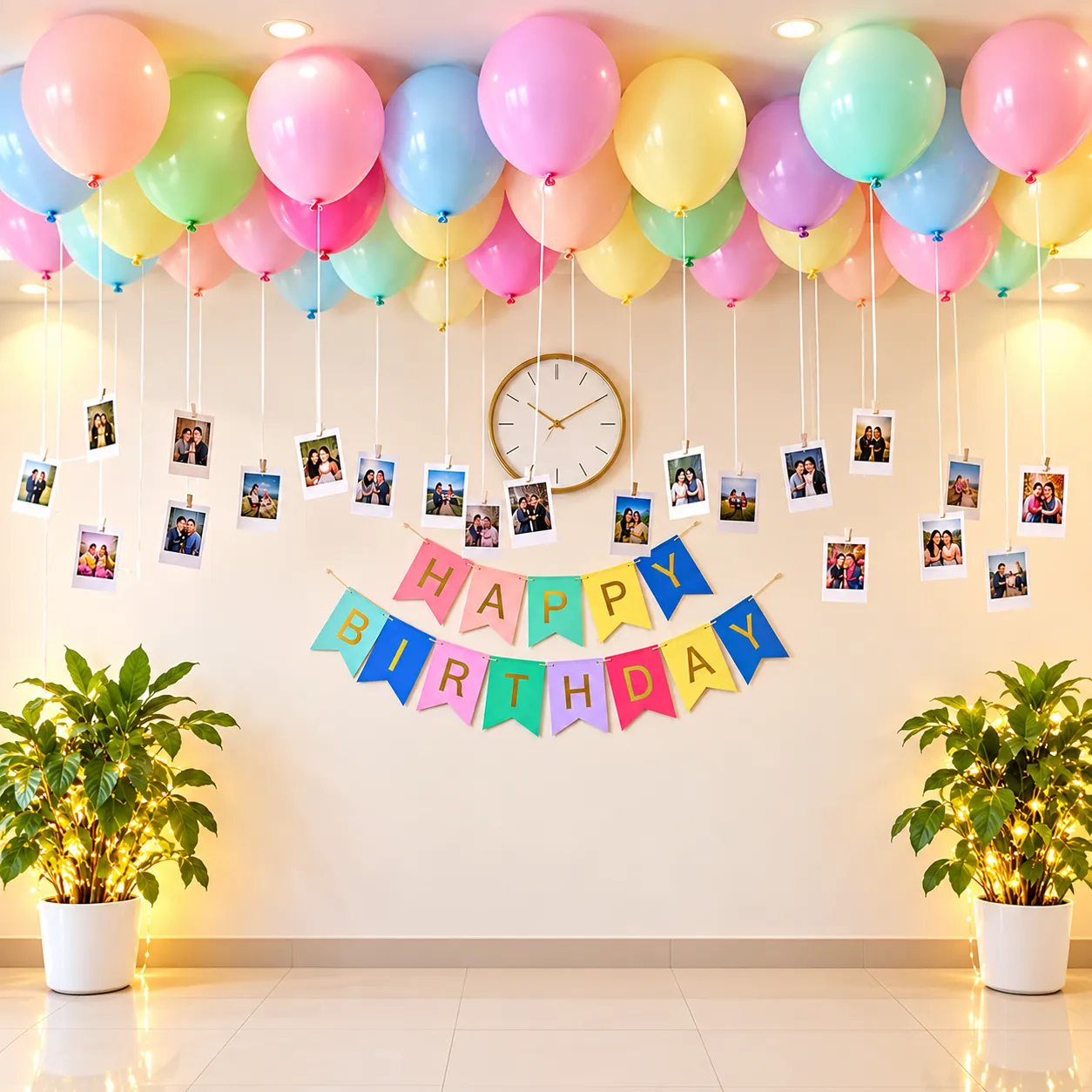 Multicolor Photo Birthday Decoration