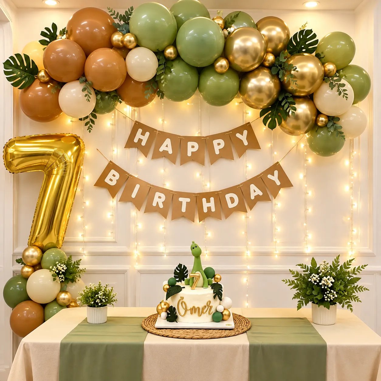 Luxury Retro Chrome Birthday Decoration