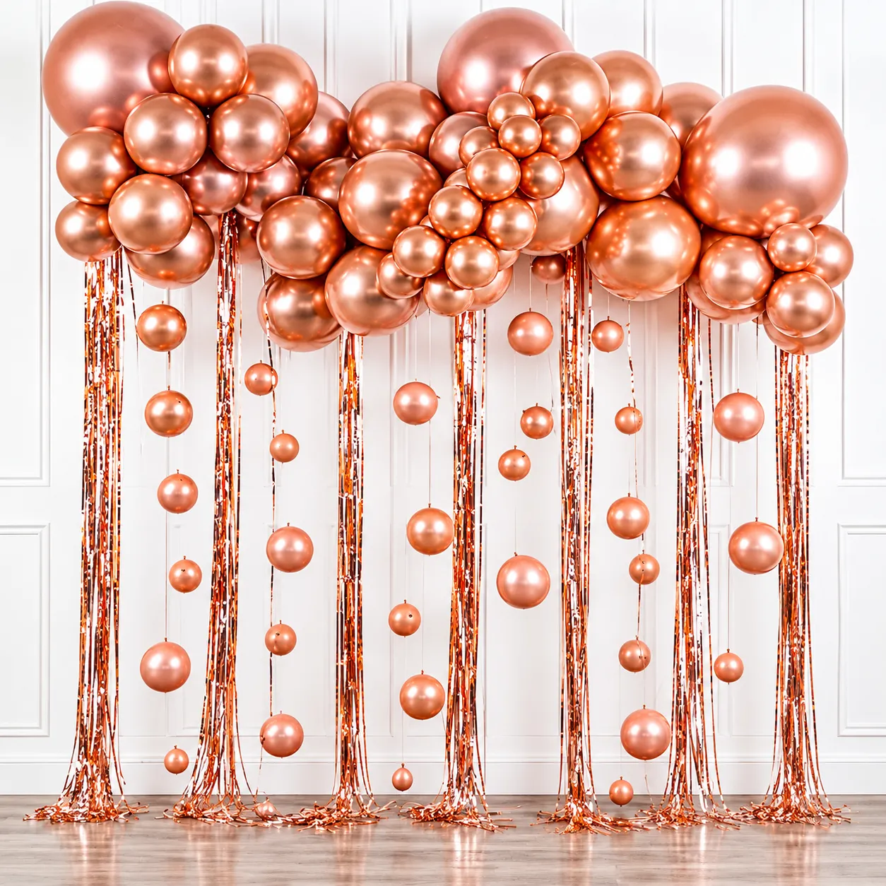 Rosegold Chrome Balloon Arch Decoration