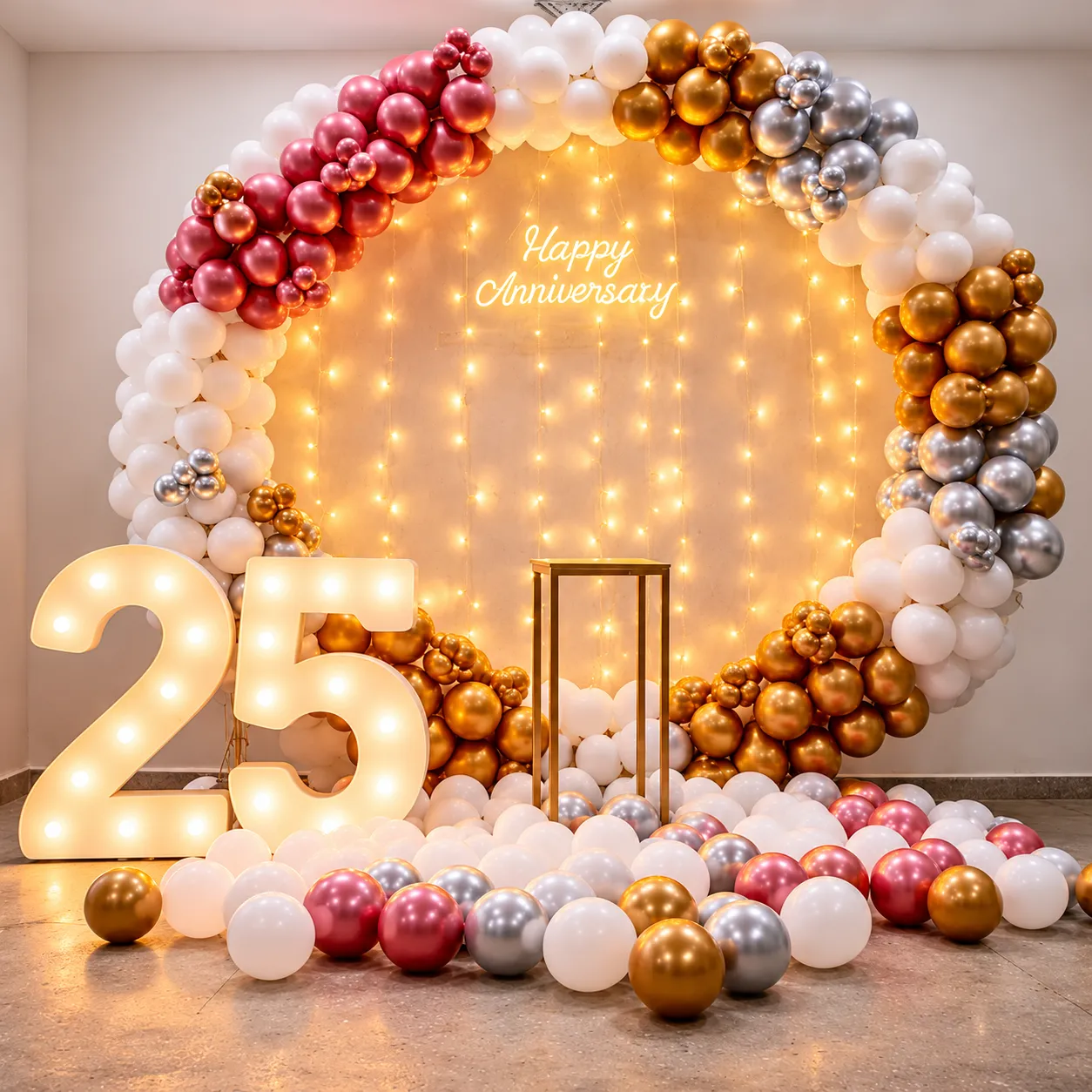 Pink Glow Ring 25th Anniversary Decoration