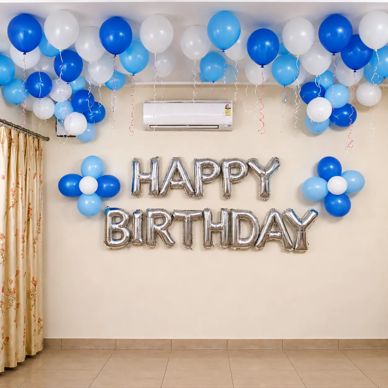 Blue Harmony Happy Birthday Decoration