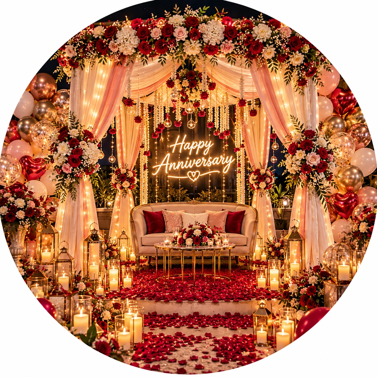 Canopy Decorations for Anniversary