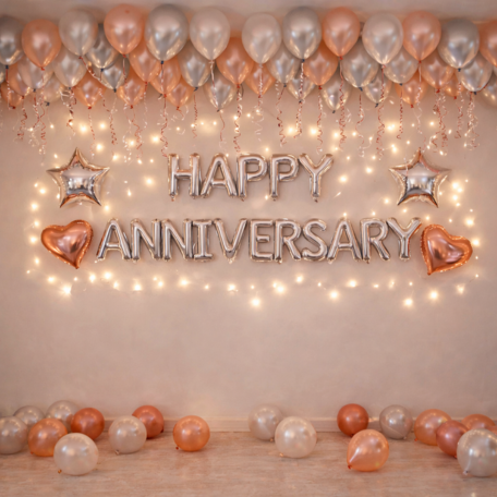 Starlit Rosegold Anniversary Decoration