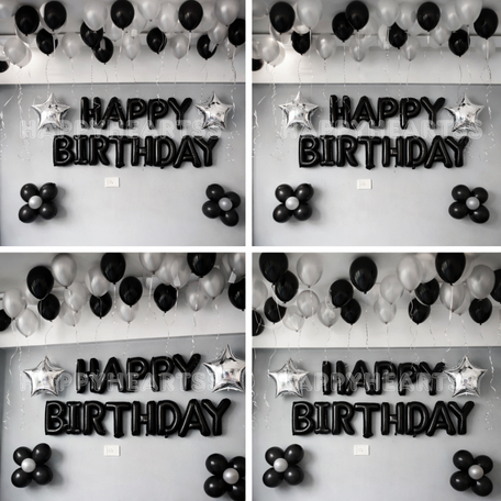Black Spark Birthday Decor