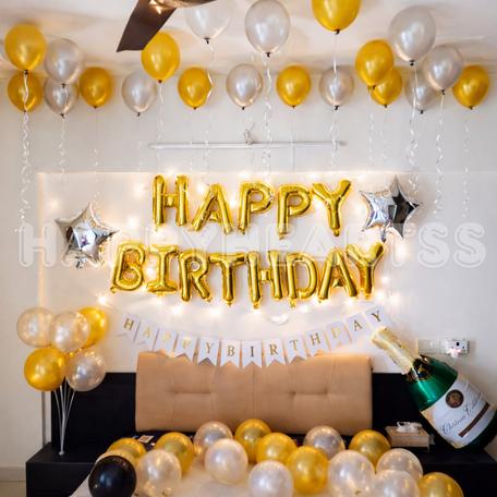 Champagne Glow Birthday Decor