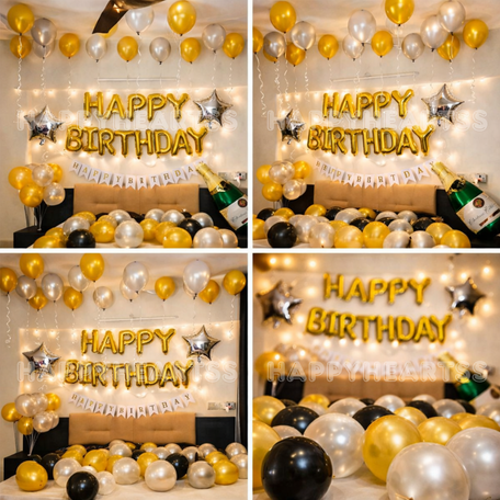 Champagne Glow Birthday Decor