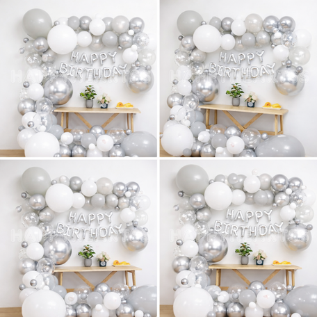 Grey Glam Birthday Celebration