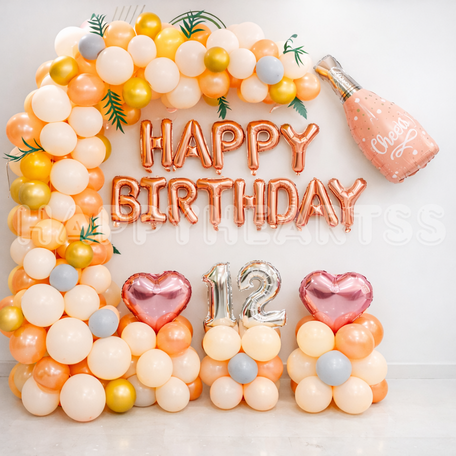 Blush Rosegold Birthday Decor