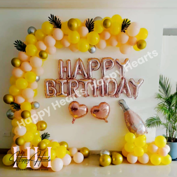 HAPPY BIRTHDAY PESTAL THEME BALLOON DECORATION