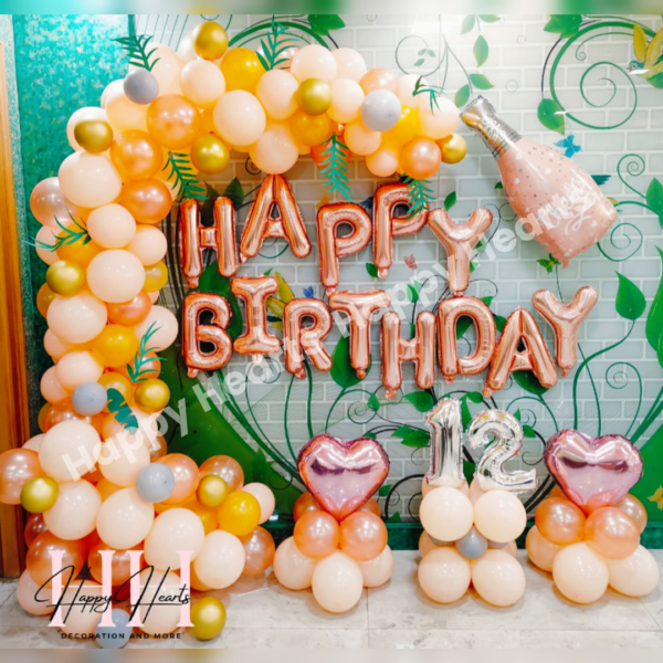 HAPPY BIRTHDAY PESTAL THEME BALLOON DECORATION