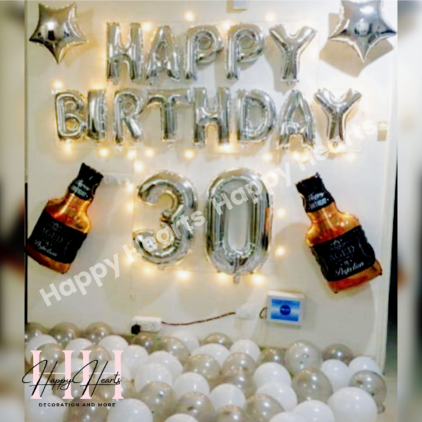 HAPPY BIRTHDAY WHISKEY THEME BALLOON DECORATION