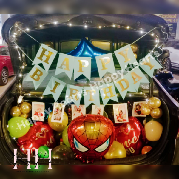 HAPPY BIRTHDAY CAR BOOT DECORATION