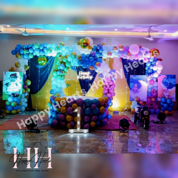 HAPPY BIRTHDAY BACKDROP BALLOON DECORATION