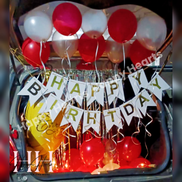 HAPPY BIRTHDAY CAR BOOT DECORATION