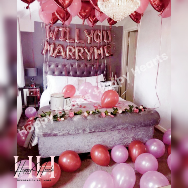WILL YOU MARRY ME BALLOON DECORATION