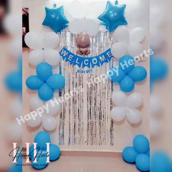 WELCOME BABY BOY BALLOON DECORATION