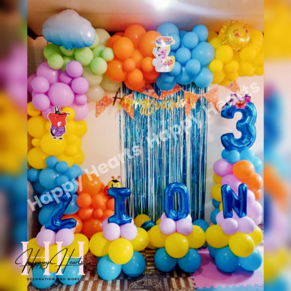 HAPPY BIRTHDAY OGGY AND COCKROACHES THEME BALLOON DECORATION