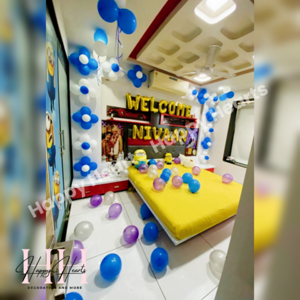 WELCOME BABY BOY BALLOON DECORATION